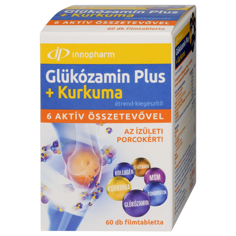 InnoPharm Glükózamin Plus + Kurkuma tabletta - 90db 1 InnoPharm Glükózamin Plus + Kurkuma tabletta - 90db