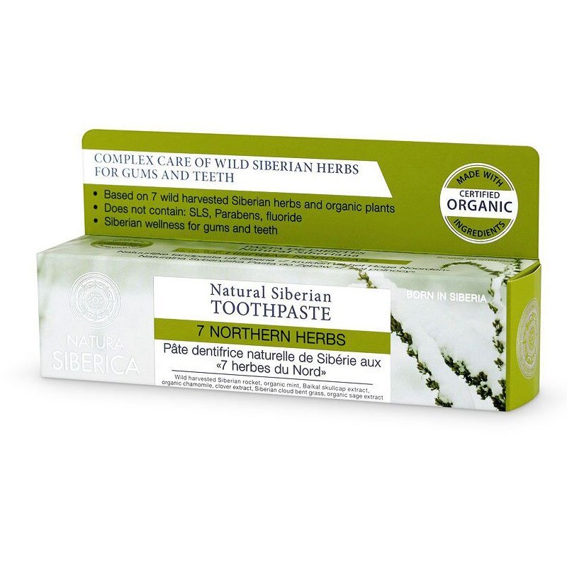 Natura Siberica 7 Northern Herbs fluoridmentes 7 gyógynövényes fogkrém - 100g 1 Natura Siberica 7 Northern Herbs fluoridmentes 7 gyógynövényes fogkrém - 100g