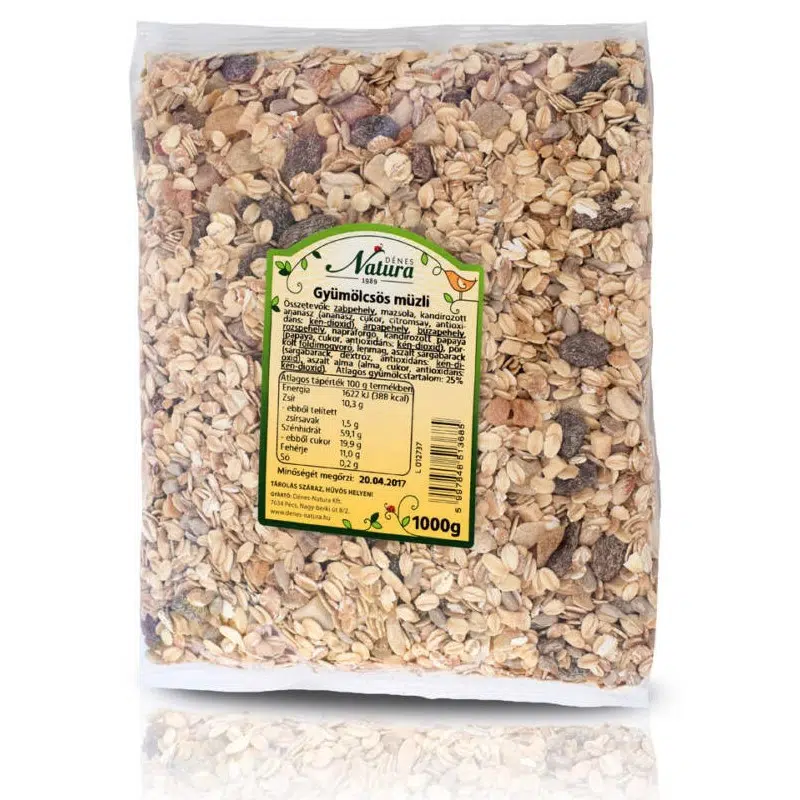 Natura gyümölcsös müzli - 1000g 1 Natura gyümölcsös müzli - 1000g