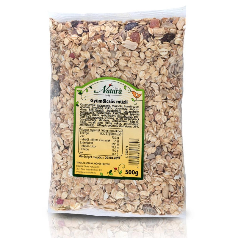 Natura gyümölcsös müzli - 500g 1 Natura gyümölcsös müzli - 500g
