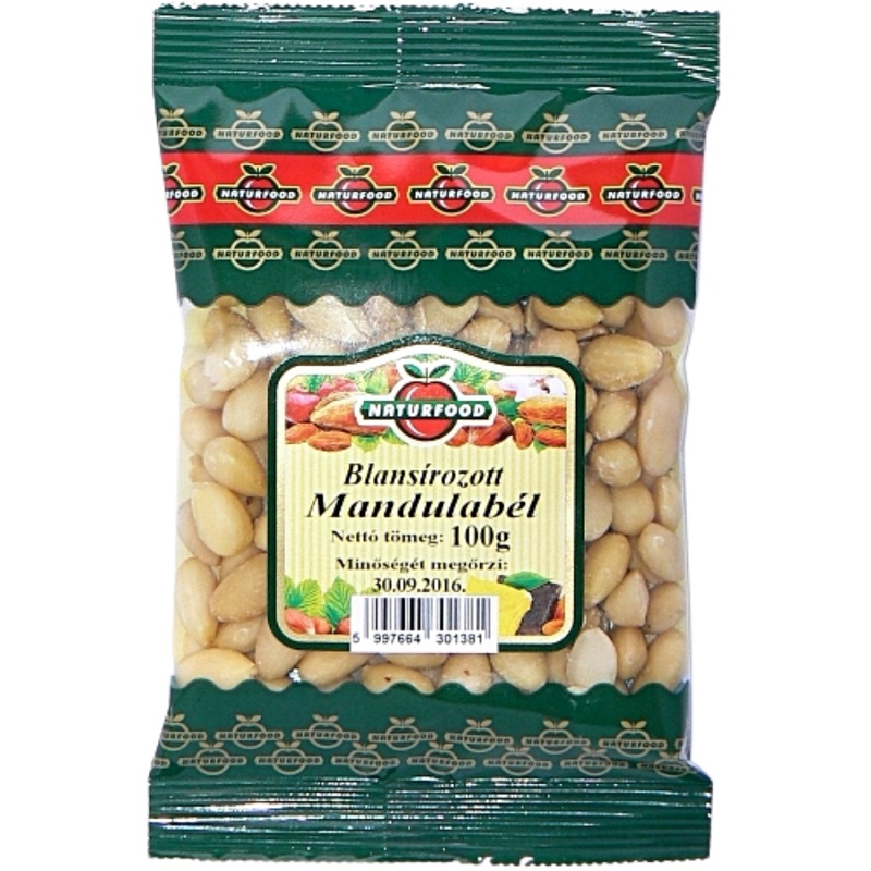 Naturfood blansírozott mandulabél - 100g 1 Naturfood blansírozott mandulabél - 100g