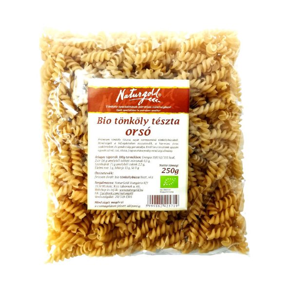 Naturgold Bio tönköly orsó tészta - 250g 1 Naturgold Bio tönköly orsó tészta - 250g