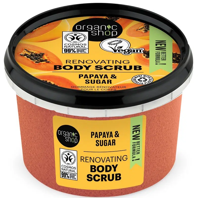 Organic Shop Bőrradír bio papayával és cukorral - 250ml 1 Organic Shop Bőrradír bio papayával és cukorral - 250ml