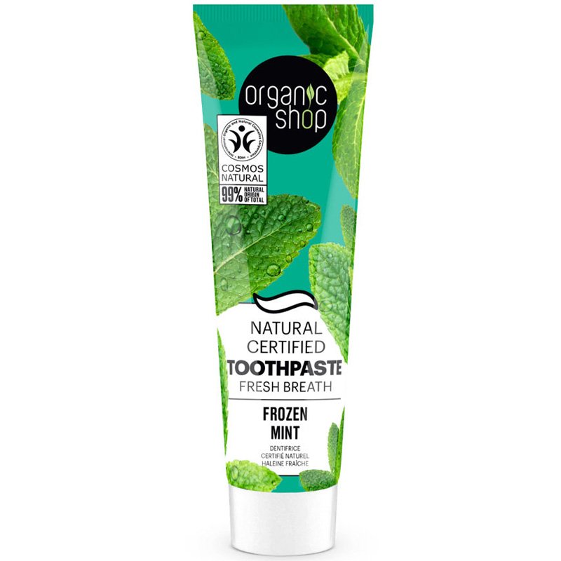 Organic Shop ''Frozen Mint'' Minősített fogkrém mentával - 100g 1 Organic Shop ''Frozen Mint'' Minősített fogkrém mentával - 100g