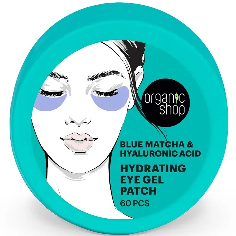 Organic Shop Hidratáló gél szemmaszk kék matcha-kivonattal és hialuronsavval - 60db 1 Organic Shop Hidratáló gél szemmaszk kék matcha-kivonattal és hialuronsavval - 60db
