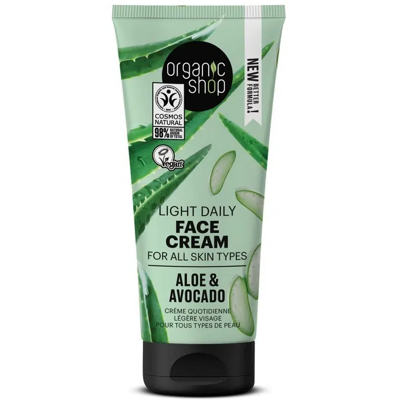 Organic Shop Könnyű arckrém aloe verával és avokádóval - 50ml 1 Organic Shop Könnyű arckrém aloe verával és avokádóval - 50ml