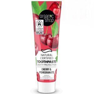 Organic Shop Minősített szuvasodás elleni fogkrém cseresznyével és gránátalmával - 100g