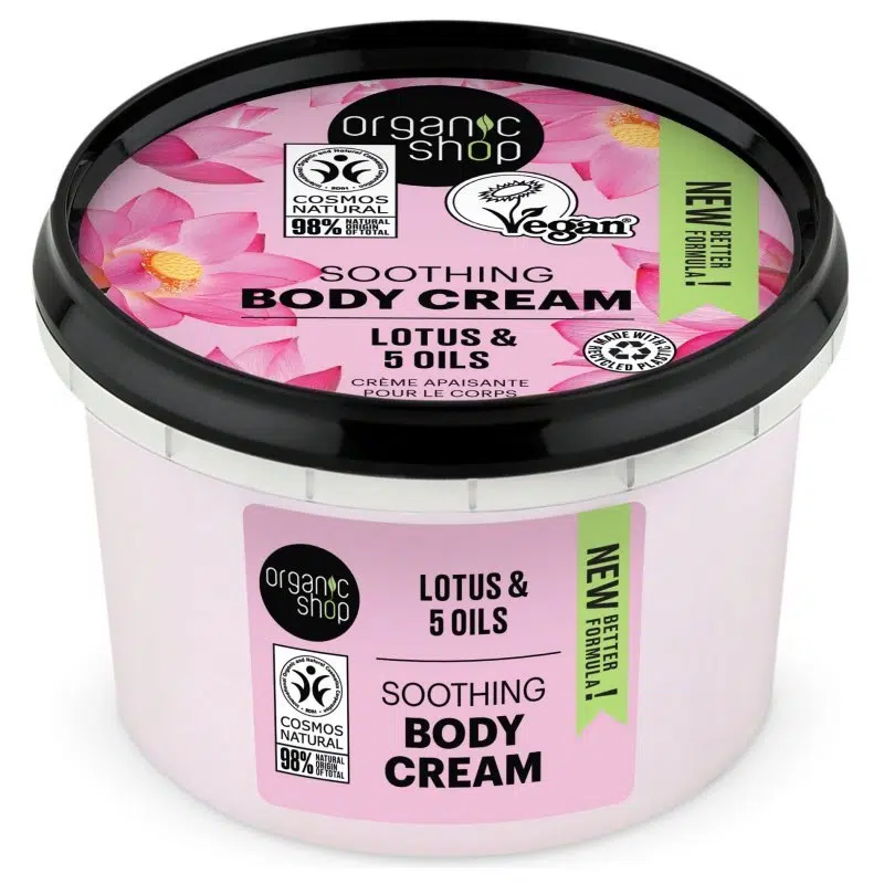 Organic Shop Nyugtató testápoló krém lótusszal és 5 olajjal - 250ml 1 Organic Shop Nyugtató testápoló krém lótusszal és 5 olajjal - 250ml