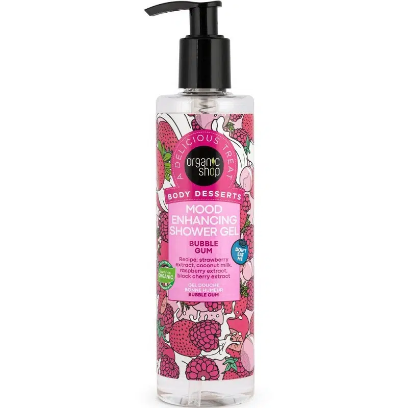 Organic Shop Rágógumi illatú hangulatjavító tusfürdő gél - 280ml 1 Organic Shop Rágógumi illatú hangulatjavító tusfürdő gél - 280ml