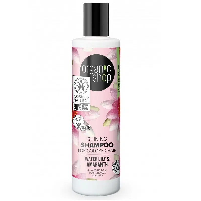 Organic Shop Shine sampon vízililiommal és amaránttal - 280ml 1 Organic Shop Shine sampon vízililiommal és amaránttal - 280ml