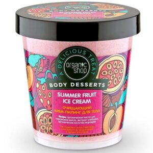 Organic Shop Tisztító testpeeling Nyári gyümölcsös jégkrém - 450ml