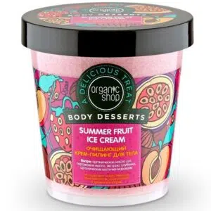 Organic Shop Tisztító testpeeling Nyári gyümölcsös jégkrém - 450ml