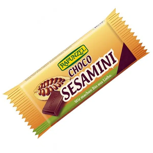 Rapunzel BIO Csokoládés szezámszelet - 27g 1 Rapunzel BIO Csokoládés szezámszelet - 27g