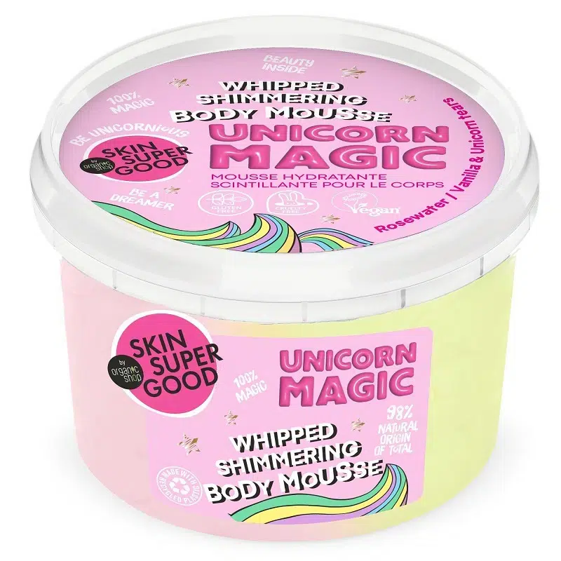 Skin Super Good Csillogó Unicorn Magic testápoló mousse - 250ml 1 Skin Super Good Csillogó Unicorn Magic testápoló mousse - 250ml