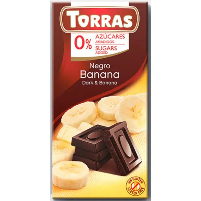 Torras Étcsokoládé banános - cukor- és gluténmentes - 75g 1 Torras Étcsokoládé banános - cukor- és gluténmentes - 75g