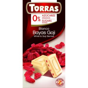 Torras Fehércsokoládé goji bogyós - cukor- és gluténmentes - 75g