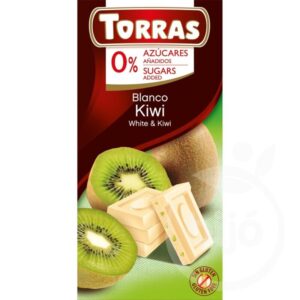 Torras Fehércsokoládé kivis - cukor- és gluténmentes - 75g