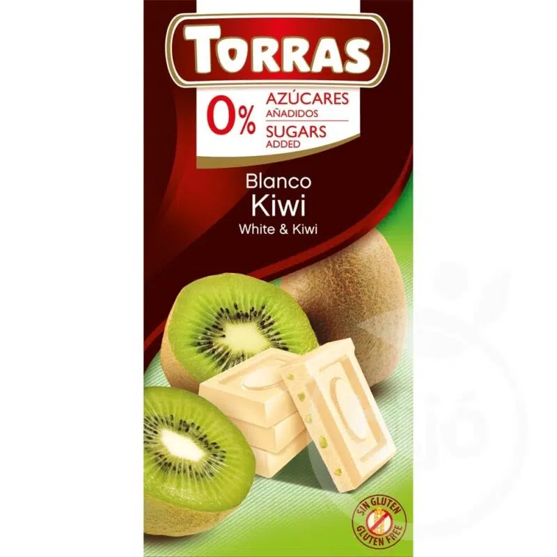Torras Fehércsokoládé kivis - cukor- és gluténmentes - 75g 1 Torras Fehércsokoládé kivis - cukor- és gluténmentes - 75g