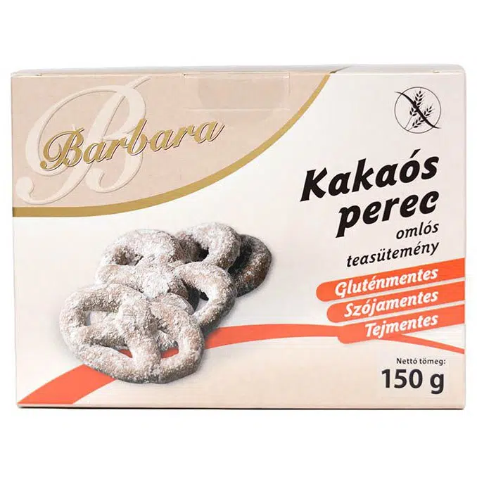 Barbara gluténmentes kakaós perec - 150g 1 Barbara gluténmentes kakaós perec - 150g