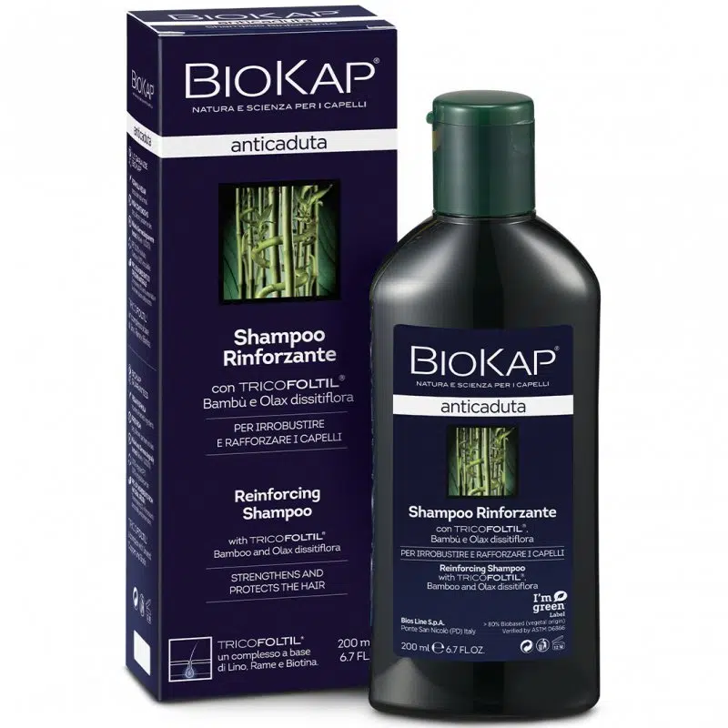 Biokap Anticaduta Hajhullás elleni erősítő sampon - 200ml 1 Biokap Anticaduta Hajhullás elleni erősítő sampon - 200ml