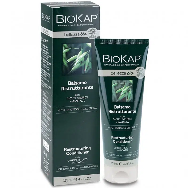 Biokap Bellezza Bio helyreállító hajkondicionáló zöld dióval és zabbal - 125ml 1 Biokap Bellezza Bio helyreállító hajkondicionáló zöld dióval és zabbal - 125ml