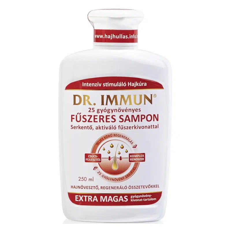 Dr. Immun Fűszeres hajnövesztő és regeneráló sampon - 250ml 1 Dr. Immun Fűszeres hajnövesztő és regeneráló sampon - 250ml