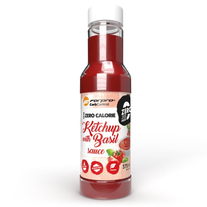 Forpro Near Zero Calorie Sauce - Ketchup bazsalikommal - 375ml 1 Forpro Near Zero Calorie Sauce - Ketchup bazsalikommal - 375ml