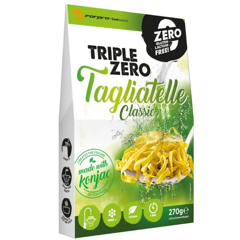 Forpro ZERO CARB Triple Zero Tagliatelle Classic tészta - 270g 1 Forpro ZERO CARB Triple Zero Tagliatelle Classic tészta - 270g