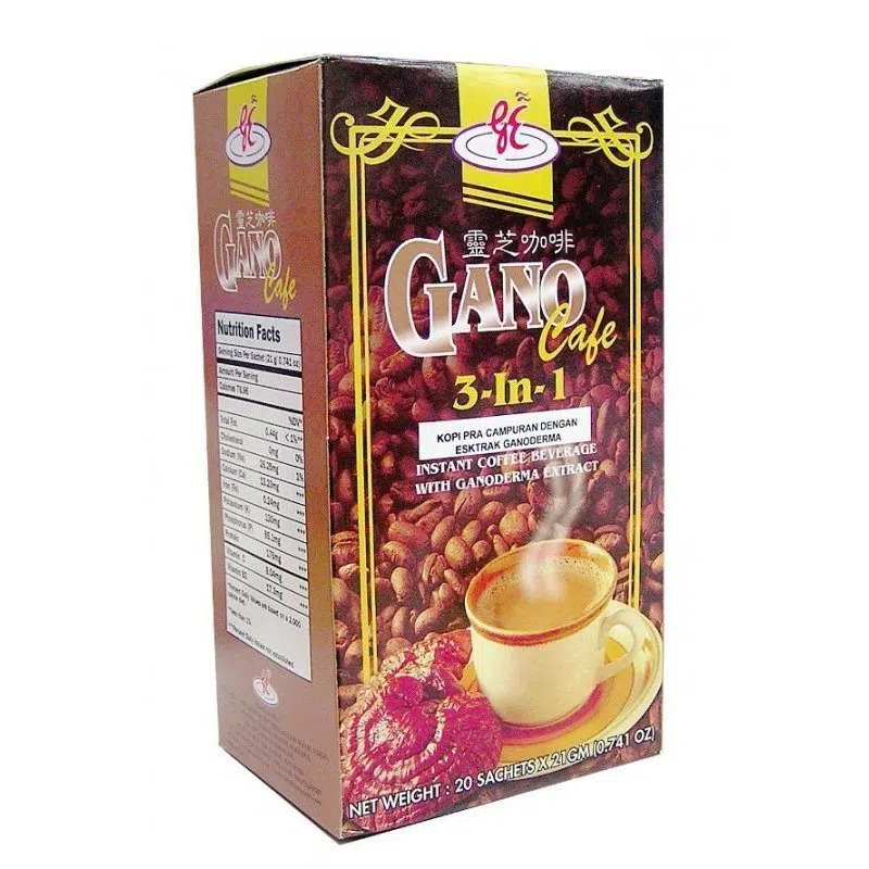 Gano Excel Cafe 3in1 ganoderma tartalmú kávé - 20 tasak 1 Gano Excel Cafe 3in1 ganoderma tartalmú kávé - 20 tasak