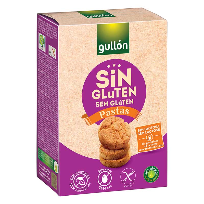 Gullón glutén-, tej- és laktózmentes keksz Pastas - 200g 1 Gullón glutén-, tej- és laktózmentes keksz Pastas - 200g