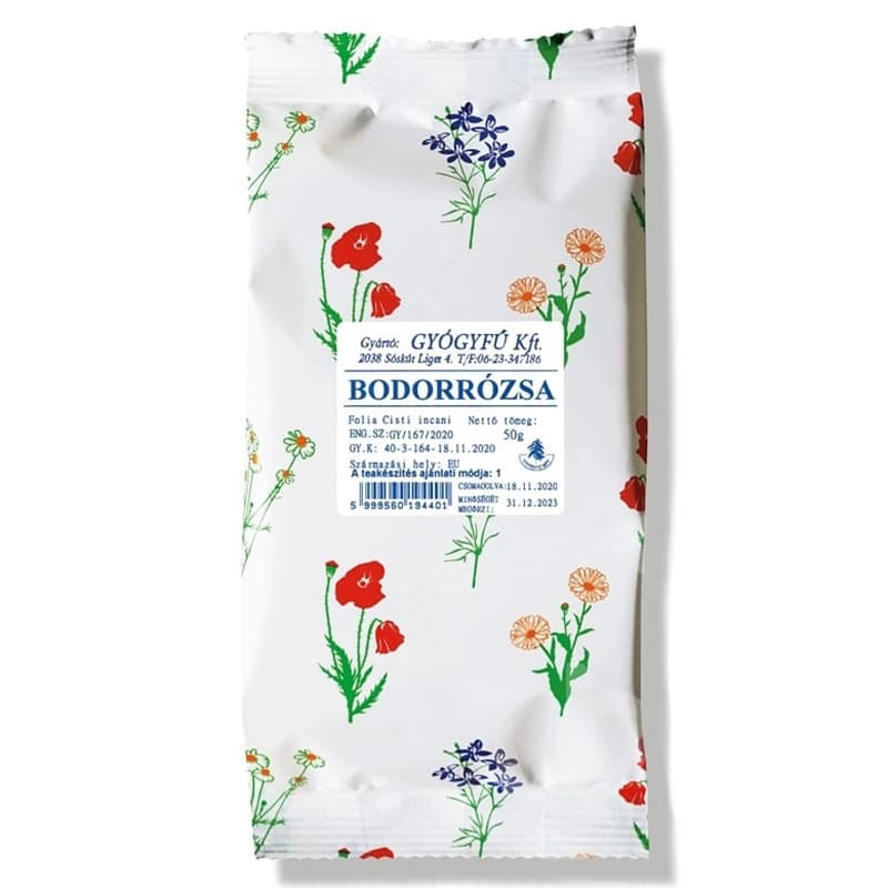 Gyógyfű bodorrózsa levél tea - 50g 1 Gyógyfű bodorrózsa levél tea - 50g