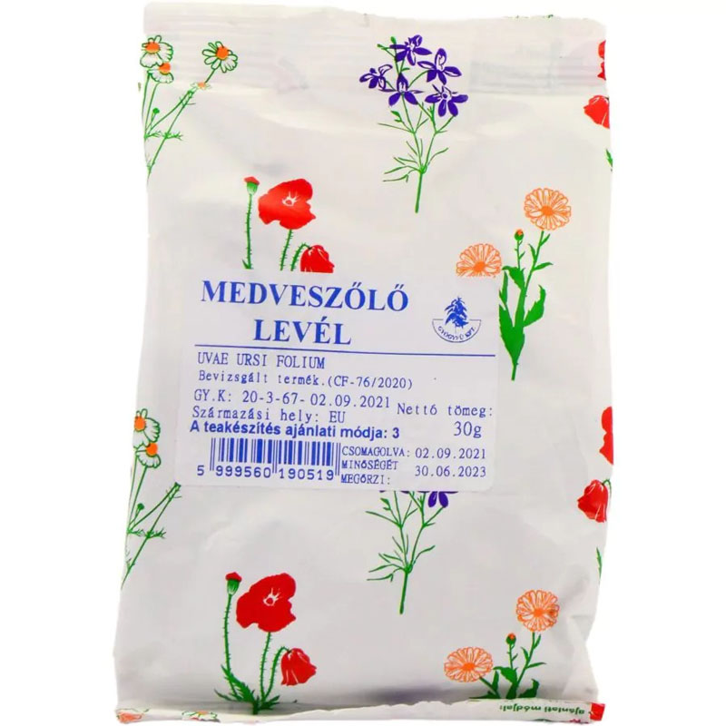 Gyógyfű medveszőlőlevél tea - 30g 1 Gyógyfű medveszőlőlevél tea - 30g