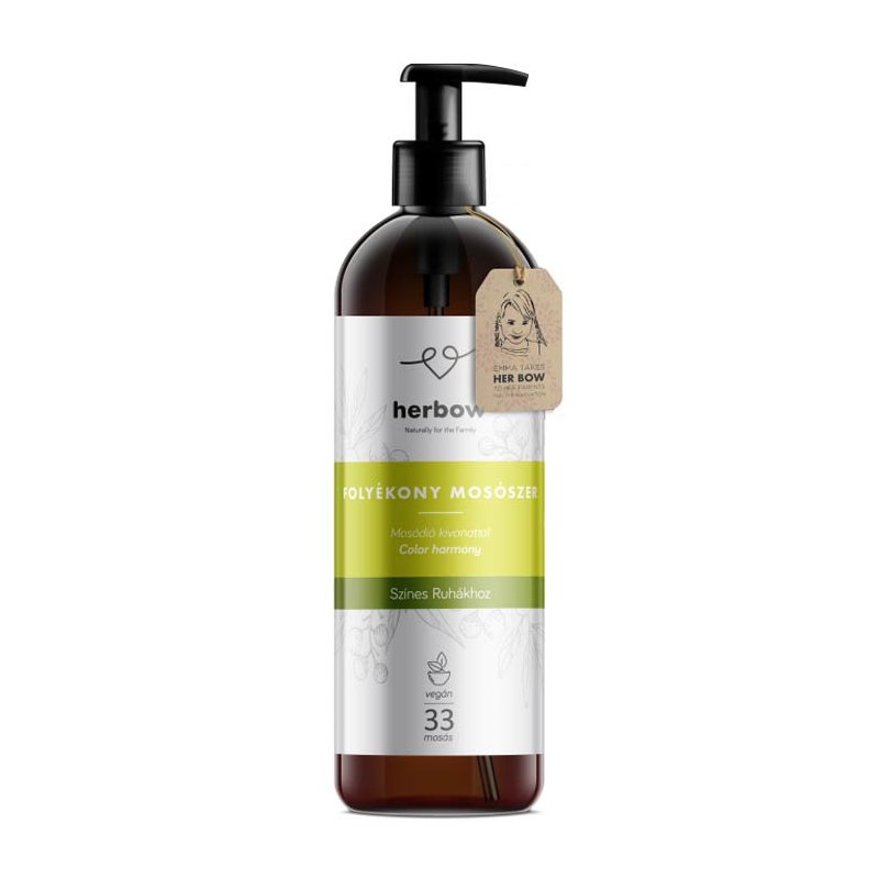 Herbow Folyékony mosószer színes ruhákhoz zöld tea - 1000ml 1 Herbow Folyékony mosószer színes ruhákhoz zöld tea - 1000ml