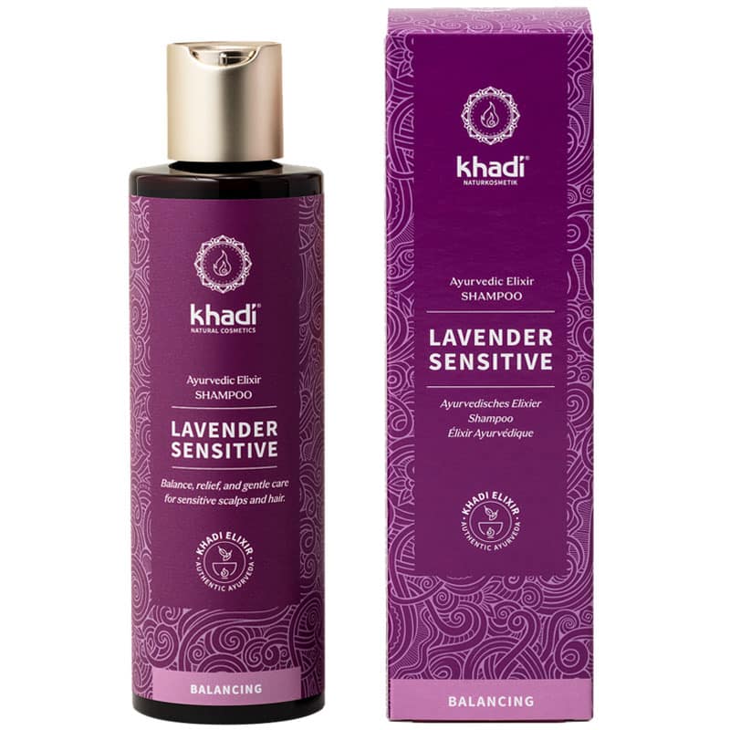 Khadi Levander Sensitive sampon ayurvédikus elixírrel - 200ml 1 Khadi Levander Sensitive sampon ayurvédikus elixírrel - 200ml