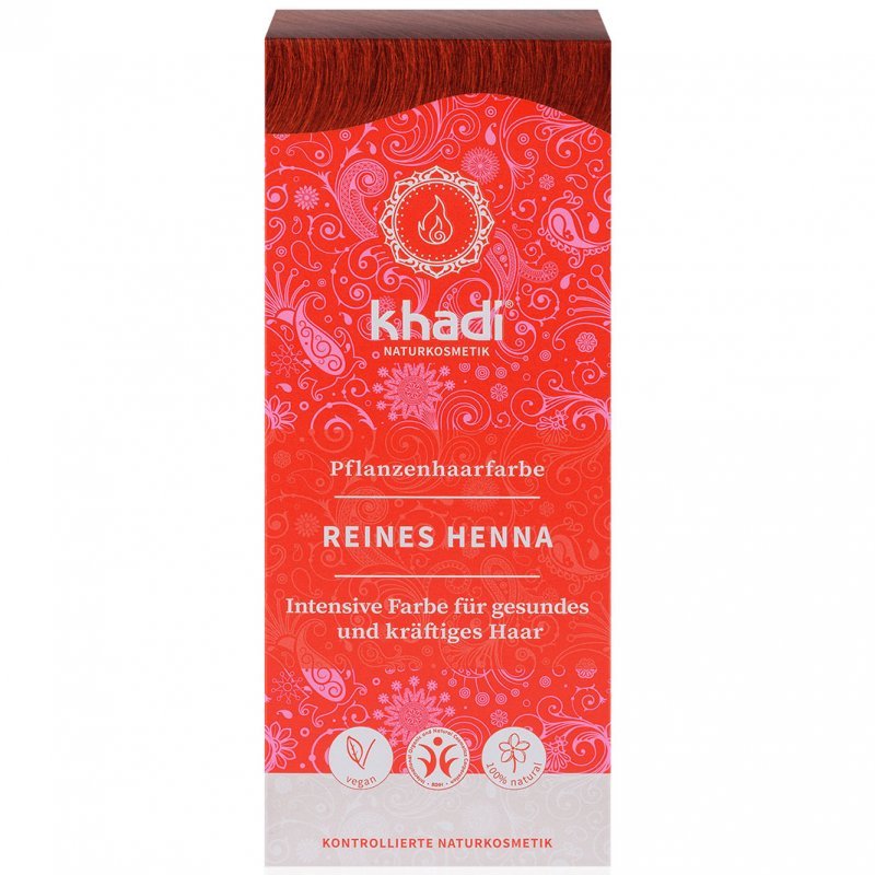 Khadi Hajfesték por élénkvörös - 100% Henna-tartalommal - 100g 1 Khadi Hajfesték por élénkvörös - 100% Henna-tartalommal - 100g