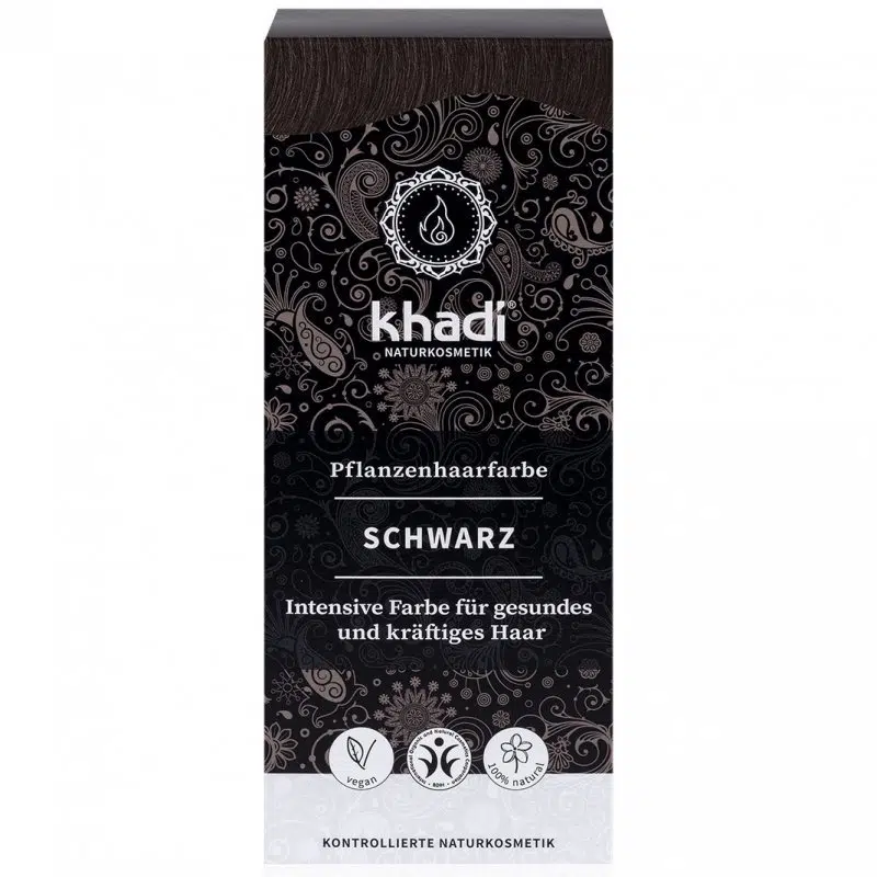 Khadi Hajfesték por - fekete - 100g 1 Khadi Hajfesték por - fekete - 100g