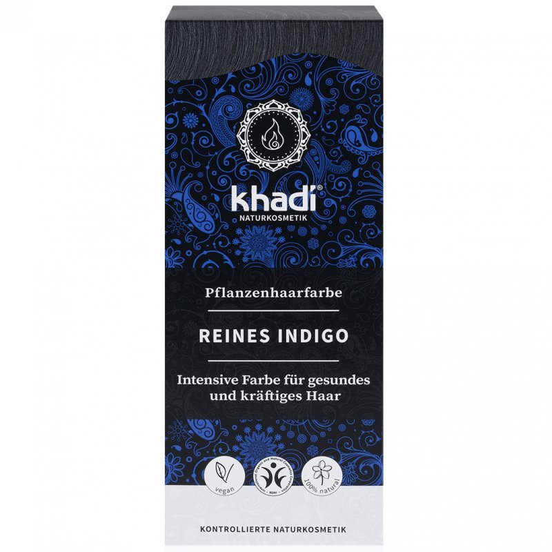 Khadi Hajfesték por kékesfekete - 100% Indigó-tartalommal - 100g 1 Khadi Hajfesték por kékesfekete - 100% Indigó-tartalommal - 100g