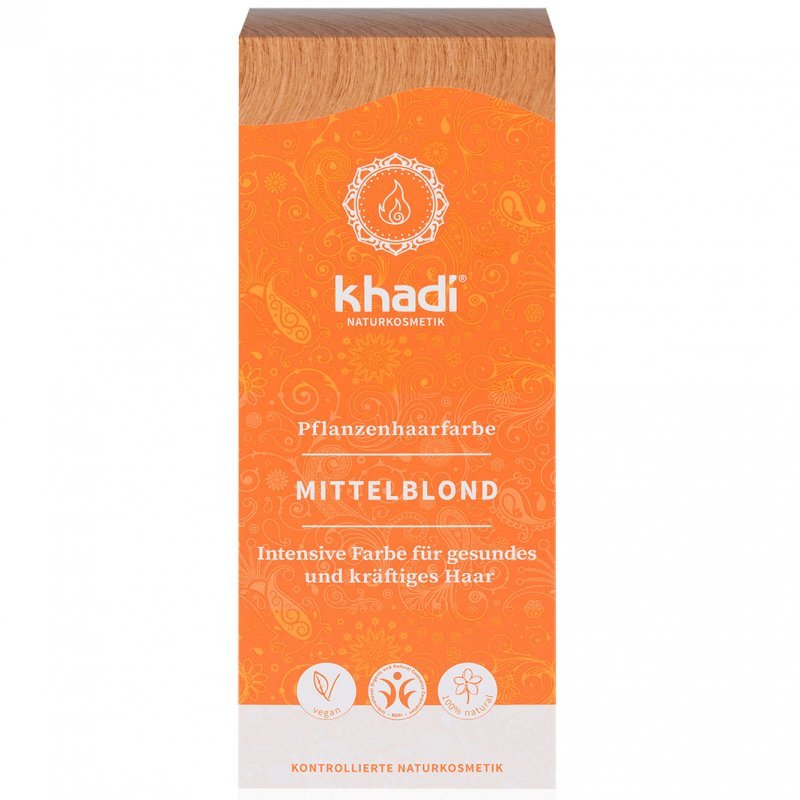 Khadi Hajfesték por - középszőke - 100g 1 Khadi Hajfesték por - középszőke - 100g