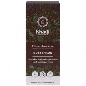 Khadi Hajfesték por - mogyoróbarna - 100g