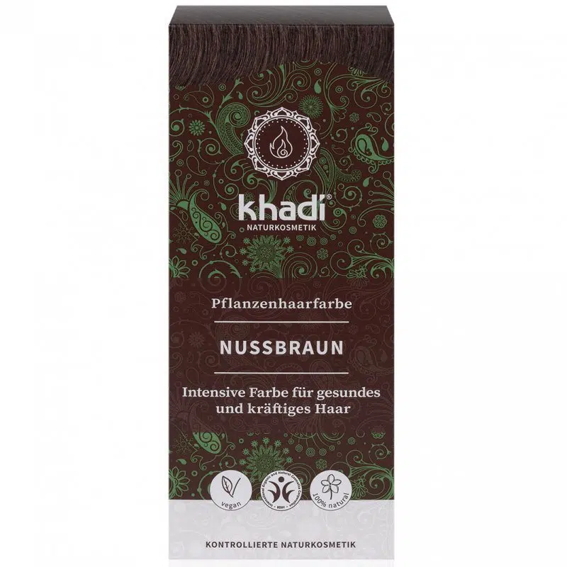 Khadi Hajfesték por - mogyoróbarna - 100g 1 Khadi Hajfesték por - mogyoróbarna - 100g