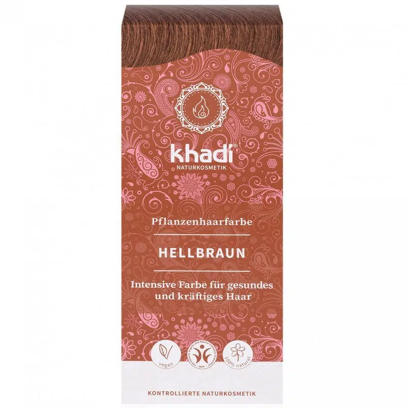 Khadi Hajfesték por - világosbarna - 100g 1 Khadi Hajfesték por - világosbarna - 100g