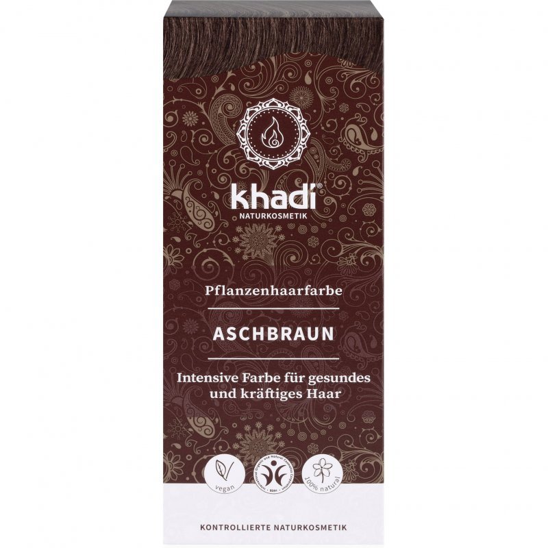 Khadi Növényi hajfesték - hamvasbarna - 100g 1 Khadi Növényi hajfesték - hamvasbarna - 100g