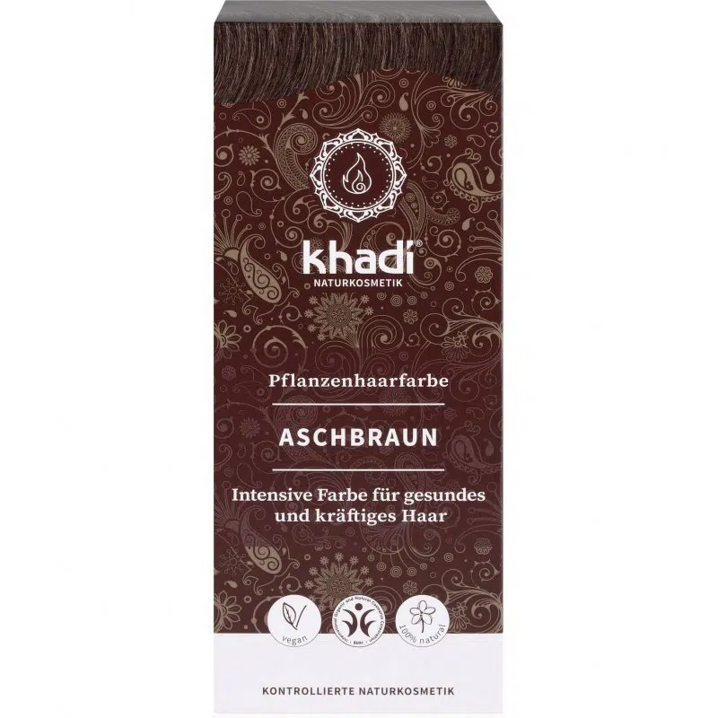 Khadi Növényi hajfesték - hamvasbarna - 100g 1 Khadi Növényi hajfesték - hamvasbarna - 100g
