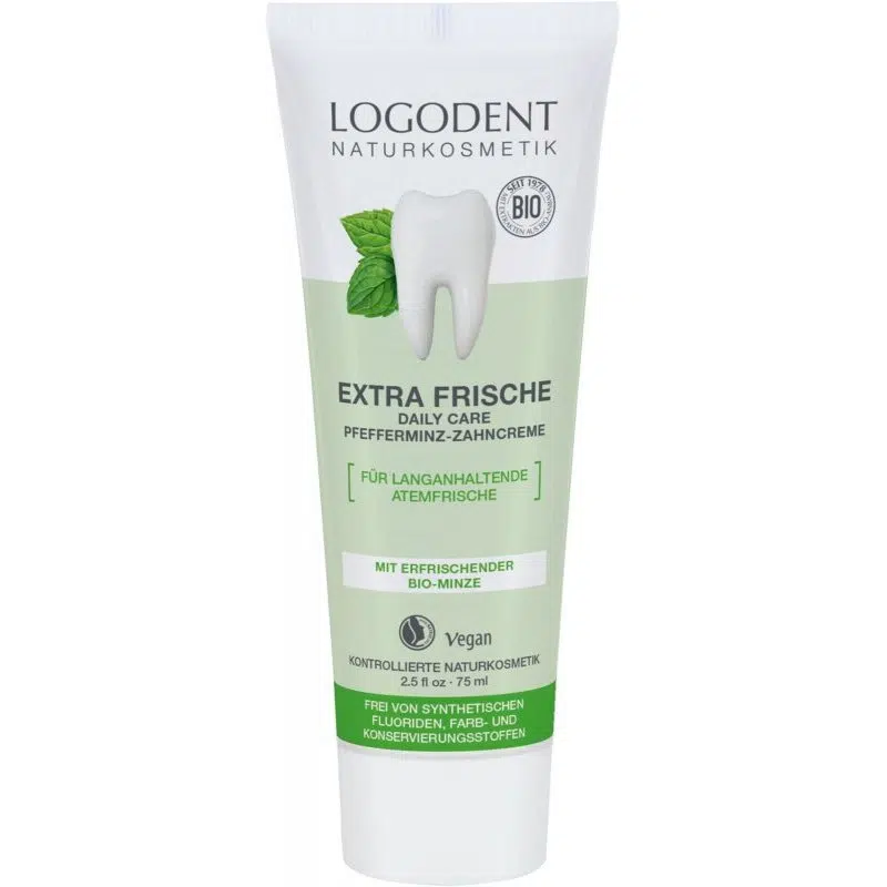 Logodent Extra Fresh Daily Care fogkrém bio borsmentával - 75ml 1 Logodent Extra Fresh Daily Care fogkrém bio borsmentával - 75ml