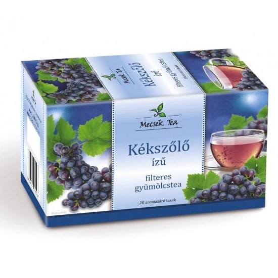Mecsek Kékszőlő ízű filteres tea - 20 filter 1 Mecsek Kékszőlő ízű tea – 20 filter
