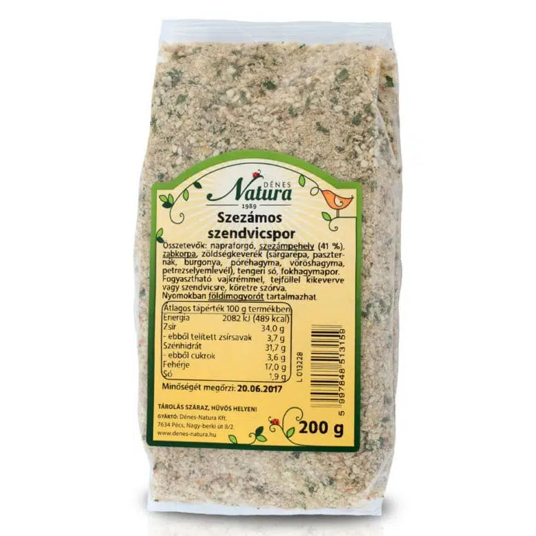 Natura szezámos szendvicskrémpor - 200g 1 Natura szezámos szendvicskrémpor - 200g