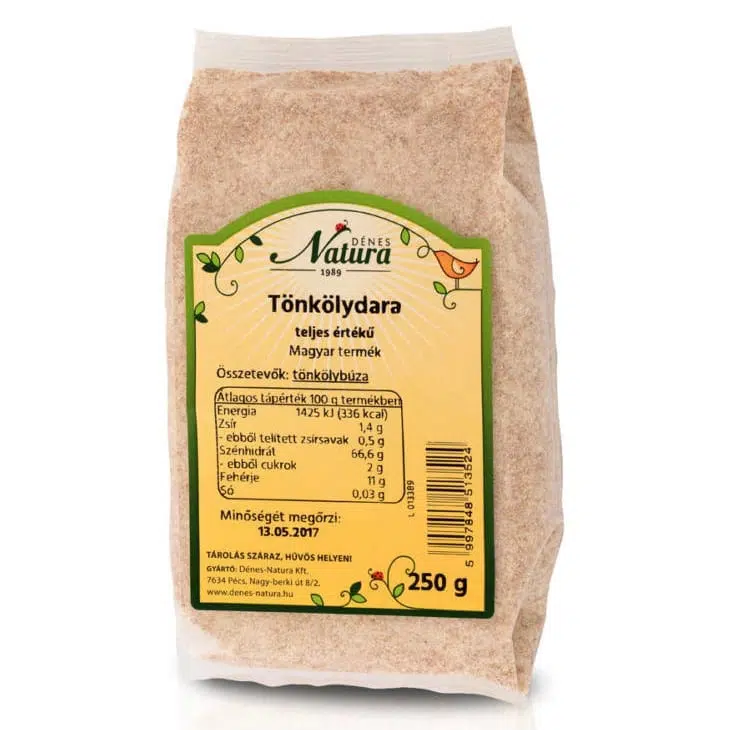 Natura tönkölydara teljes értékű 250g 1 Natura tönkölydara teljes kiőrlésű - 250g