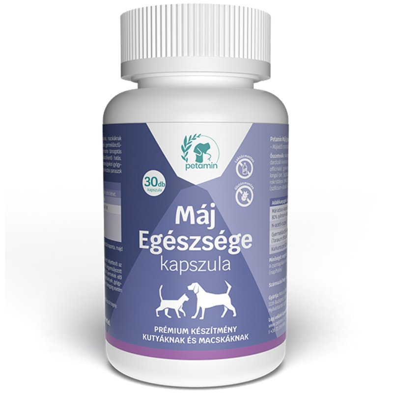 Petamin Máj Egészsége kapszula kutyáknak-macskáknak - 30db 1 Petamin Máj Egészsége kapszula kutyáknak-macskáknak - 30db