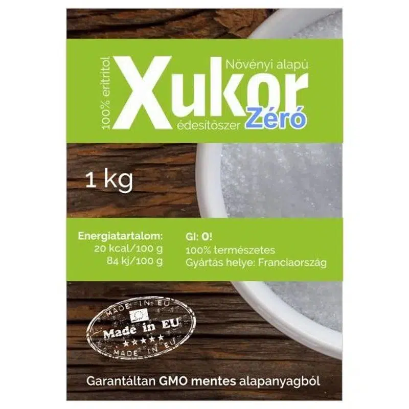 Xukor ZÉRÓ (Eritrit, Erythritol, Eritritol) édesítőszer - 1000g 1 Xukor ZÉRÓ (Eritrit, Erythritol, Eritritol) édesítőszer - 1000g