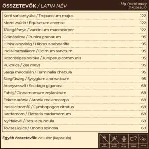 Myrobalan UriDag - hólyaghurut és húgyúti fertőzésekre kapszula - 60db 3 Myrobalan UriDag - hólyaghurut és húgyúti fertőzésekre kapszula - 60db - Image 2
